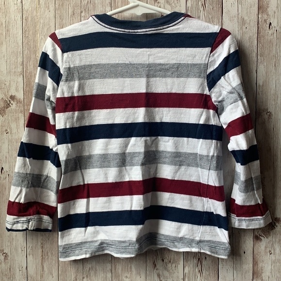 𝅺3/$15 🍪 Little Me Striped Long Sleeved Shirt - Picture 2 of 3